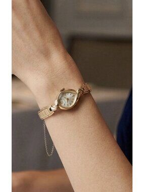 1965 Bulova Ladies Cocktail Watch M5 10K RGP Teardrop Case Working